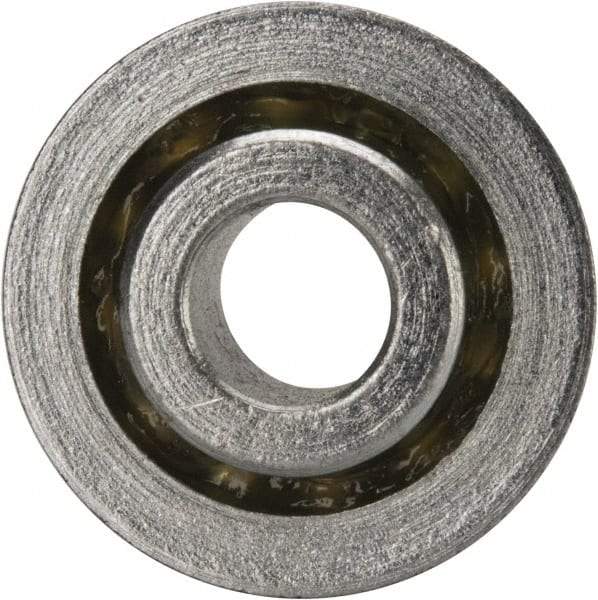 Value Collection - 1/4" Bore Diam, 11/16" OD, Open Unground Full Complement Radial Ball Bearing - With Flange, 1 Row, Round Bore, 287 Lb Dynamic Capacity - Eagle Tool & Supply