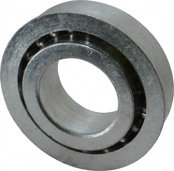 Value Collection - 1" Bore Diam, 2" OD, Open Unground Full Complement Radial Ball Bearing - With Flange, 1 Row, Round Bore, 1,384 Lb Dynamic Capacity - Eagle Tool & Supply