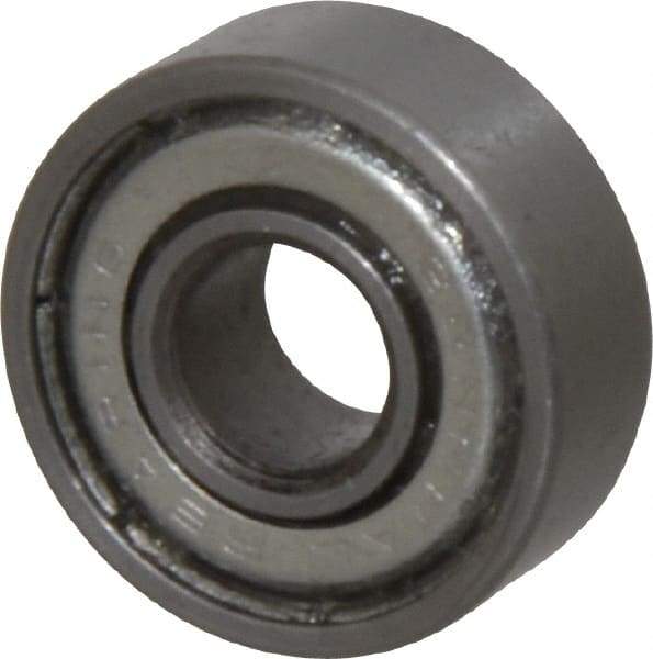 Value Collection - 1/4" Bore Diam, 11/16" OD, Double Shield Unground Retainer Type Radial Ball Bearing - 1/4" Wide, 1 Row, Round Bore, 300 Lb Dynamic Capacity - Eagle Tool & Supply