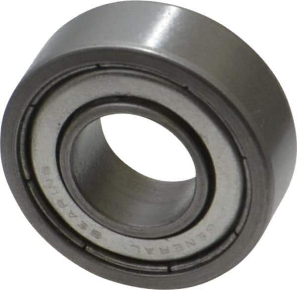 Value Collection - 1/2" Bore Diam, 1-1/8" OD, Double Shield Unground Retainer Type Radial Ball Bearing - 3/8" Wide, 1 Row, Round Bore, 691 Lb Dynamic Capacity - Eagle Tool & Supply
