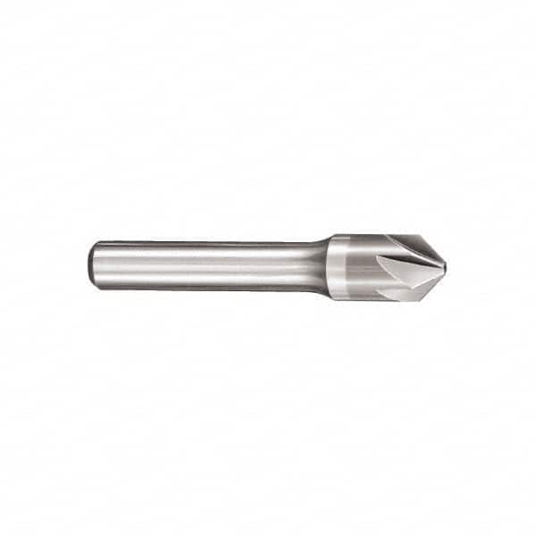SGS - 3/16" Head Diam, 3/16" Shank Diam, 6 Flute 90° Solid Carbide Countersink - Eagle Tool & Supply