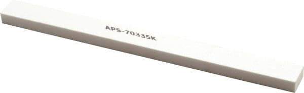 Made in USA - 320 Grit Aluminum Oxide Rectangular Polishing Stone - Extra Fine Grade, 1/2" Wide x 6" Long x 1/4" Thick - Eagle Tool & Supply