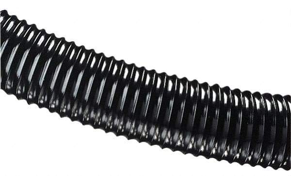 Hi-Tech Duravent - 6" ID, 23.5 Hg Vac Rating, 14 psi, Polyurethane Vacuum & Duct Hose - 25' Long, Black, 6-1/4" Bend Radius, -65 to 200°F - Eagle Tool & Supply