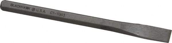 Blackhawk by Proto - 5-1/4" OAL x 3/8" Blade Width Cold Chisel - 3/8" Tip, 5/16" Stock, Alloy Steel Handle - Eagle Tool & Supply