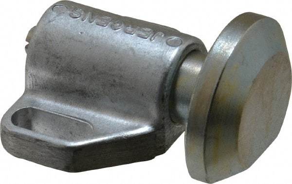 Jergens - 2" Body Width x 1-3/8" Body Len, 1/4" Stroke Len, 1-1/2" Btw Mt Hole Ctrs, Tangless Square Spring Locating Stop - 14 Lb Init End Force, 32 Lb Mid End Force, 14 Lb Final End Force, 1-1/2" Stop Head Width x 1-1/2" Stop Head Height - Eagle Tool & Supply