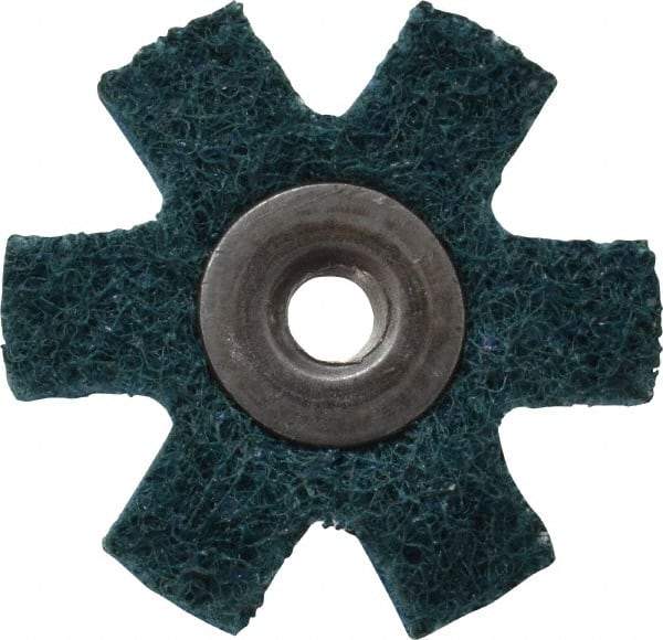 3M - 1-1/2" Diam Nonwoven Sanding Star - Very Fine Grade, Eyelet, 24,000 RPM - Eagle Tool & Supply