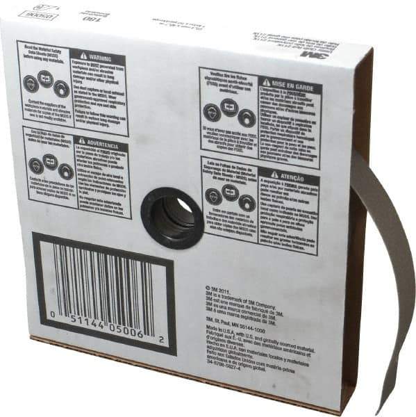 3M - 1" x 50 Yd 180 Grit Aluminum Oxide Cloth Roll - Very Fine Grade, J Weighted Backing - Eagle Tool & Supply