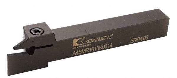 Kennametal - 1.0236" Max Depth of Cut, 6mm Min Groove Width, 170mm OAL, Right Hand Indexable Grooving Cutoff Toolholder - 32mm Shank Height x 63/64" Shank Width, A4..06.. Insert Style, A4SM Toolholder Style, Series A4 - Eagle Tool & Supply