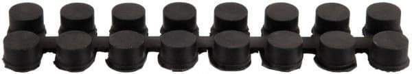 Wearwell - 9" Long x 2-3/16" Wide x 7/8" Thick, Anti-Fatigue Modular Matting Connector - Black, For Dry & Wet Areas, Series 477 - Eagle Tool & Supply