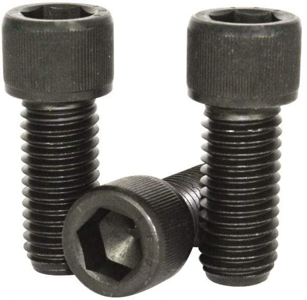 Value Collection - #4-40 UNC Hex Socket Drive, Socket Cap Screw - Alloy Steel, Black Oxide Finish, Fully Threaded, 1/4" Length Under Head - Eagle Tool & Supply
