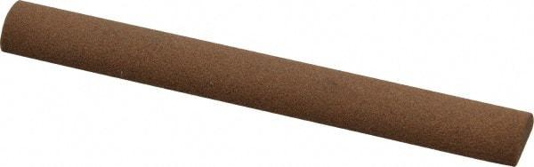 Norton - 4" Long x 1/2" Diam Aluminum Oxide Sharpening Stone - Half Round, Medium Grade - Eagle Tool & Supply