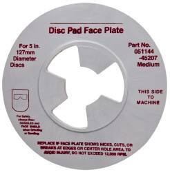 3M - 5" Max Diam, Abrasive Disc Face Plate - 5/8-11, 9,500 RPM - Eagle Tool & Supply