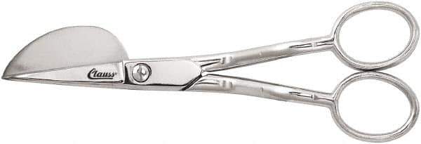 Clauss - 1-1/4" LOC, 6" OAL Carbon Steel Nap Shears - Offset Handle, For General Purpose Use - Eagle Tool & Supply