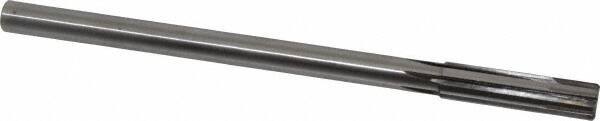 Made in USA - 1/2" Carbide-Tipped 6 Flute Chucking Reamer - Straight Flute, 7/16" Straight Shank, 2" Flute Length, 8" OAL - Eagle Tool & Supply