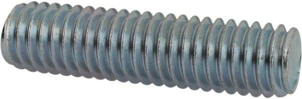 Value Collection - 3/8-16 1-1/2" OAL Fully Threaded Stud - Carbon Steel, Zinc-Plated Finish - Eagle Tool & Supply