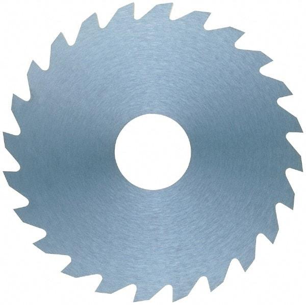 RobbJack - 1-3/4" Diam x 0.0937" Blade Thickness x 5/8" Arbor Hole Diam, 24 Tooth Slitting and Slotting Saw - Arbor Connection, Right Hand, Uncoated, Solid Carbide, Concave Ground - Eagle Tool & Supply