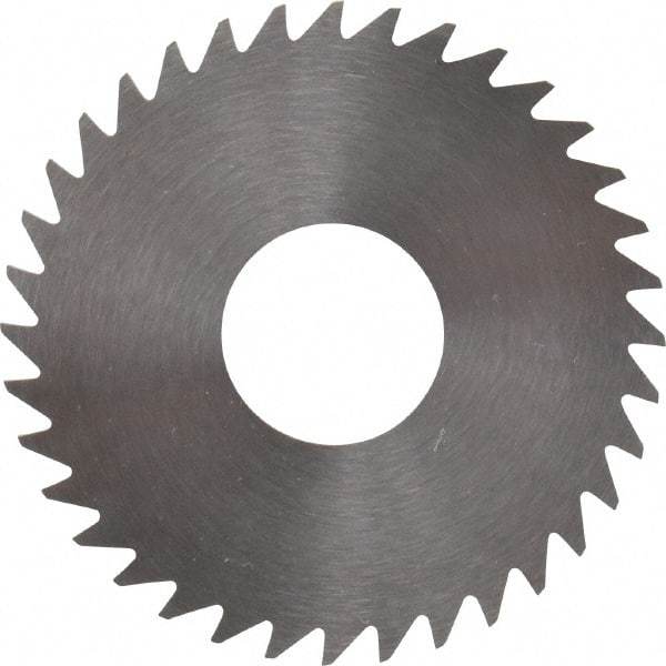 RobbJack - 1-1/2" Diam x 0.0312" Blade Thickness x 1/2" Arbor Hole Diam, 36 Tooth Slitting and Slotting Saw - Arbor Connection, Right Hand, Uncoated, Solid Carbide, Concave Ground - Eagle Tool & Supply