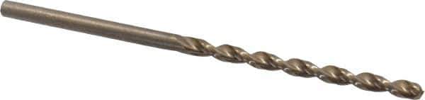 Cleveland - #39 135° Cobalt Jobber Drill - Oxide/Gold Finish, Right Hand Cut, Parabolic Flute, Straight Shank, 2-3/8" OAL, Split Point - Eagle Tool & Supply