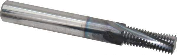 Scientific Cutting Tools - 7/16-20 UNF, 0.335" Cutting Diam, 4 Flute, Solid Carbide Helical Flute Thread Mill - Internal Thread, 0.87" LOC, 3" OAL, 3/8" Shank Diam - Eagle Tool & Supply