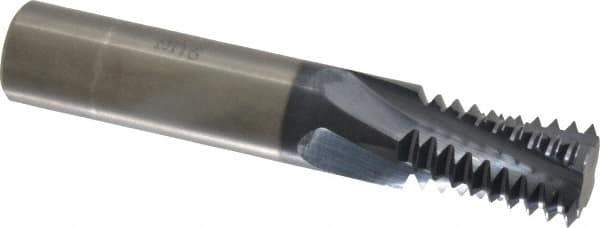 Accupro - 7/8-9 UNC, 0.62" Cutting Diam, 4 Flute, Solid Carbide Helical Flute Thread Mill - Internal Thread, 1" LOC, 3-1/2" OAL, 5/8" Shank Diam - Eagle Tool & Supply