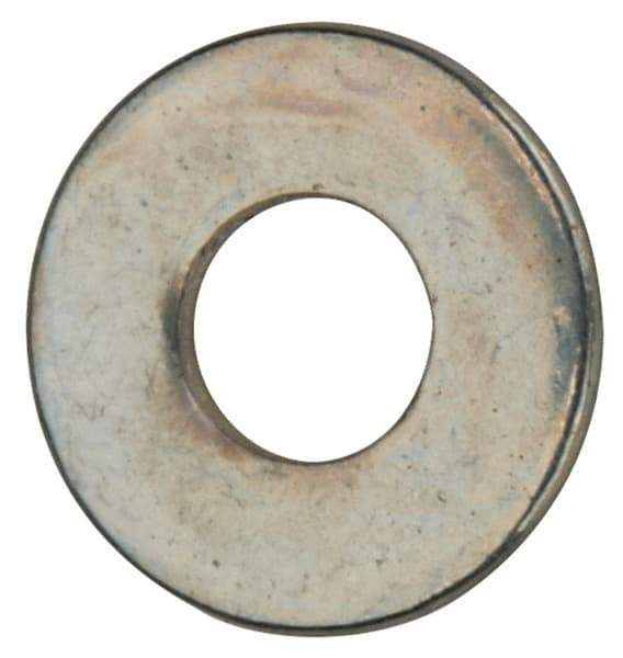 Value Collection - #2 Screw, Grade 2 Steel SAE Flat Washer - 3/32" ID x 7/32" OD, 0.021" Thick, Zinc-Plated Finish - Eagle Tool & Supply