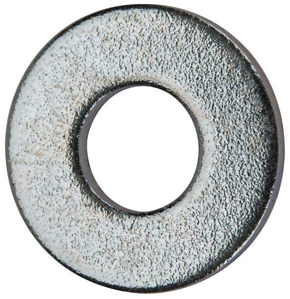 Value Collection - #10 Screw, Grade 2 Steel SAE Flat Washer - 7/32" ID x 1/2" OD, 0.065" Thick, Zinc-Plated Finish - Eagle Tool & Supply