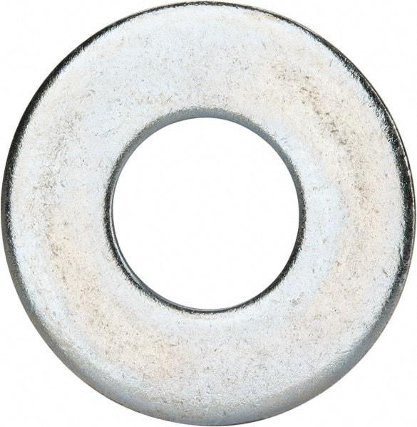 Value Collection - 1-1/8" Screw, Grade 2 Steel USS Flat Washer - 1.243" ID x 2.78" OD, 0.192" Thick, Zinc-Plated Finish - Eagle Tool & Supply