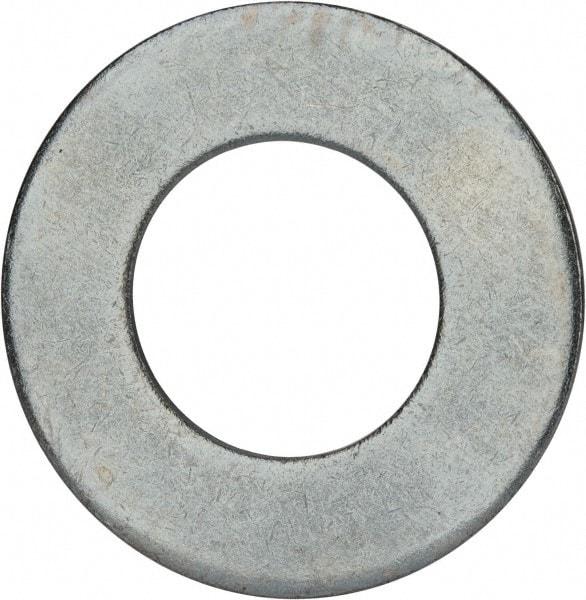 Value Collection - 2-1/2" Screw, Grade 2 Steel USS Flat Washer - 2.615" ID x 5.045" OD, 0.28" Thick, Zinc-Plated Finish - Eagle Tool & Supply