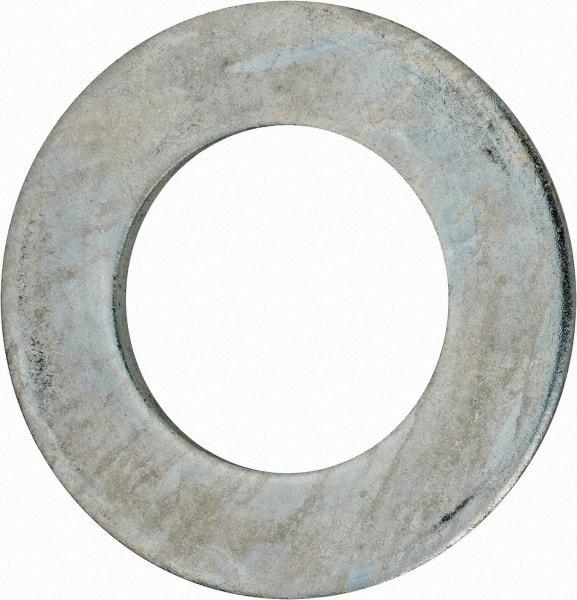 Value Collection - 3" Screw, Grade 2 Steel USS Flat Washer - 3.115" ID x 5.565" OD, 0.327" Thick, Zinc-Plated Finish - Eagle Tool & Supply