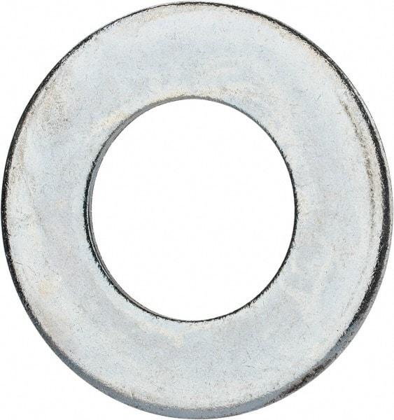 Value Collection - 2-1/2" Screw, Grade 2 Steel USS Flat Washer - 2.615" ID x 5.045" OD, 0.28" Thick, Zinc-Plated Finish - Eagle Tool & Supply