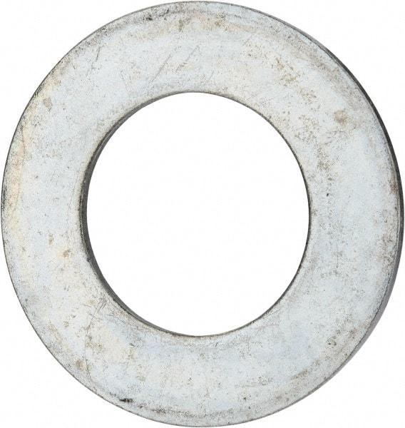 Value Collection - 3" Screw, Grade 2 Steel USS Flat Washer - 3.115" ID x 5.565" OD, 0.327" Thick, Zinc-Plated Finish - Eagle Tool & Supply