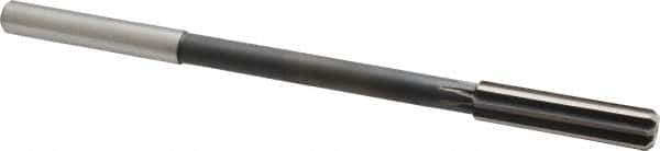 Interstate - 7/16" High Speed Steel Chucking Reamer - Straight Flute, 0.373" Straight Shank, 1-3/4" Flute Length, 7" OAL - Eagle Tool & Supply