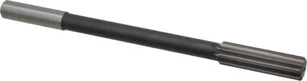 Interstate - 21/32" High Speed Steel Chucking Reamer - Straight Flute, 9/16" Straight Shank, 2-1/4" Flute Length, 9" OAL - Eagle Tool & Supply