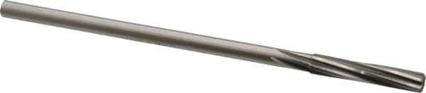 Made in USA - 9/32" Cobalt 6 Flute Chucking Reamer - Spiral Flute, 1/4" Straight Shank, 1-1/2" Flute Length, 6" OAL - Eagle Tool & Supply