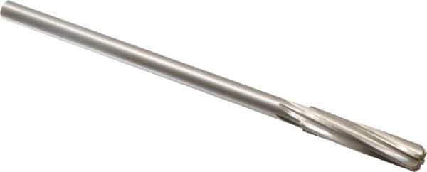 Made in USA - 25/64" Cobalt 6 Flute Chucking Reamer - Spiral Flute, 0.3105" Straight Shank, 1-3/4" Flute Length, 7" OAL - Eagle Tool & Supply