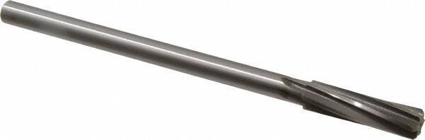 Made in USA - 17/32" Cobalt 6 Flute Chucking Reamer - Spiral Flute, 0.4355" Straight Shank, 2" Flute Length, 8" OAL - Eagle Tool & Supply
