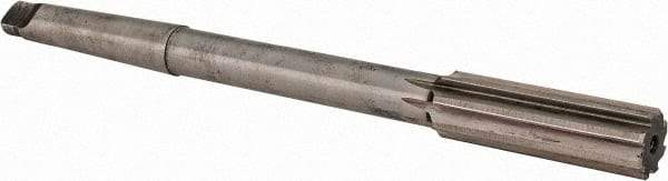 Made in USA - 27/32" High Speed Steel 8 Flute Chucking Reamer - Straight Flute, 2MT Morse Taper Shank, 2-1/2" Flute Length, 9-1/2" OAL - Eagle Tool & Supply