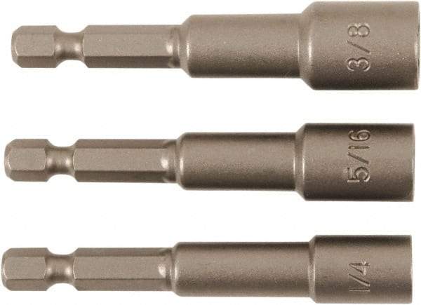 Wiha - 1/4" Drive, Nut Setter Screwdriver Bit - 2-1/2" OAL - Eagle Tool & Supply