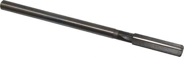 Interstate - 0.4355" High Speed Steel Chucking Reamer - Straight Flute, 0.373" Straight Shank, 1-3/4" Flute Length, 7" OAL - Eagle Tool & Supply