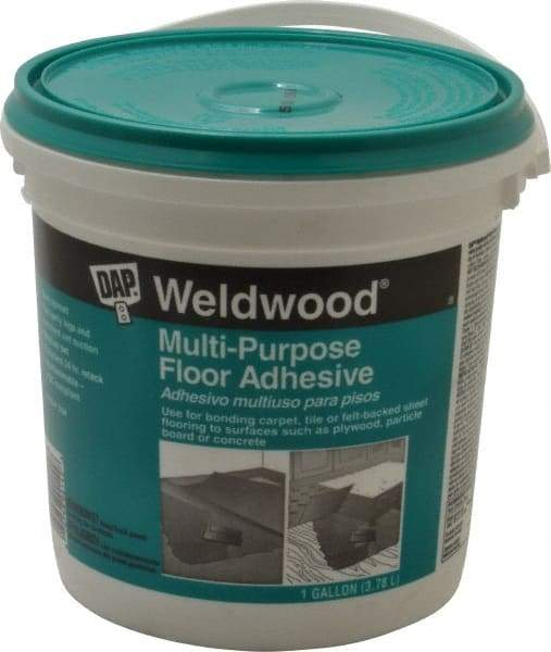 DAP - 128 Fluid Ounce Container, Off-White, Tub Synthetic Latex Construction Adhesive - 15 min Fixture Time, Indoor - Eagle Tool & Supply