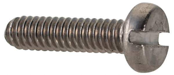 Value Collection - M2x0.40 Metric Coarse, 8mm Length Under Head Slotted Drive Machine Screw - Fillister Head, Grade 18-8 & A2 Stainless Steel, Uncoated, Without Washer - Eagle Tool & Supply