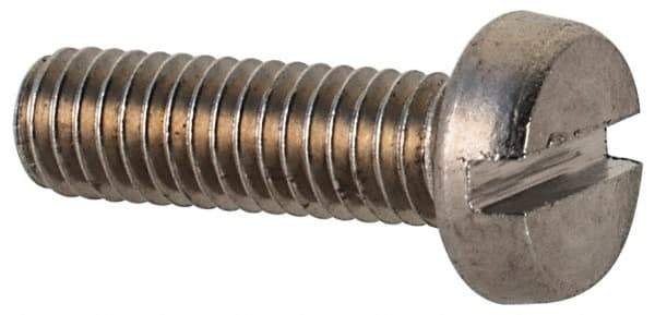 Value Collection - M3x0.50 Metric Coarse, 10mm Length Under Head Slotted Drive Machine Screw - Fillister Head, Grade 18-8 & A2 Stainless Steel, Uncoated, Without Washer - Eagle Tool & Supply