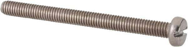 Value Collection - M3x0.50 Metric Coarse, 35mm Length Under Head Slotted Drive Machine Screw - Fillister Head, Grade 18-8 & A2 Stainless Steel, Uncoated, Without Washer - Eagle Tool & Supply
