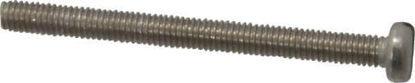 Value Collection - M3x0.50 Metric Coarse, 50mm Length Under Head Slotted Drive Machine Screw - Fillister Head, Grade 18-8 & A2 Stainless Steel, Uncoated, Without Washer - Eagle Tool & Supply