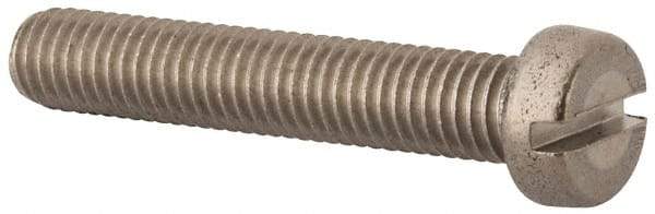 Value Collection - M8x1.25 Metric Coarse, 45mm Length Under Head Slotted Drive Machine Screw - Fillister Head, Grade 18-8 & A2 Stainless Steel, Uncoated, Without Washer - Eagle Tool & Supply