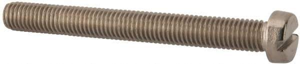 Value Collection - M10x1.50 Metric Coarse, 90mm Length Under Head Slotted Drive Machine Screw - Fillister Head, Grade 18-8 & A2 Stainless Steel, Uncoated, Without Washer - Eagle Tool & Supply