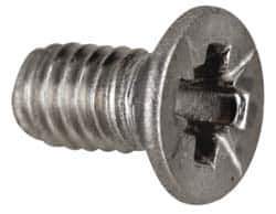Value Collection - M6x1.00 Metric Coarse, 16mm OAL Pozidriv Drive Machine Screw - Flat Head, Grade 18-8 & A2 Stainless Steel, Uncoated, Without Washer - Eagle Tool & Supply