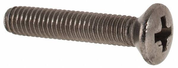 Value Collection - M3x0.50 Metric Coarse, 16mm OAL Phillips Drive Machine Screw - Oval Head, Grade 18-8 & A2 Stainless Steel, Uncoated, Without Washer - Eagle Tool & Supply
