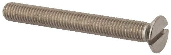 Value Collection - M8x1.25 Metric Coarse, 70mm OAL Slotted Drive Machine Screw - Flat Head, Grade 316 & A4 Stainless Steel, Uncoated, Without Washer - Eagle Tool & Supply