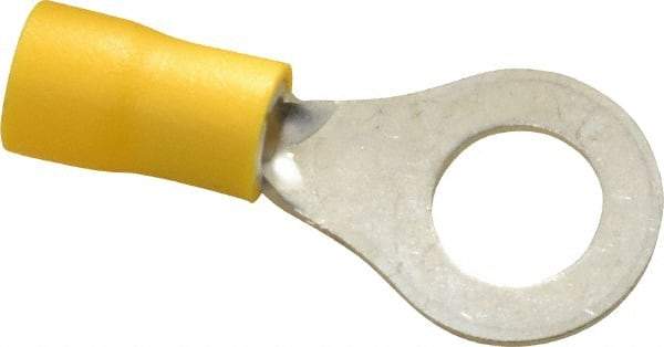 Ideal - 12-10 AWG Partially Insulated Crimp Connection Circular Ring Terminal - 5/16" Stud, 1.339" OAL x 0.512" Wide, Tin Plated Brass Contact - Eagle Tool & Supply